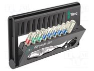 Kit: screwdriver bits; hex key,Phillips,Torx®; 25mm; 10pcs. WERA