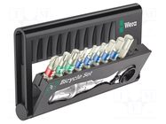 Kit: screwdriver bits; hex key,Phillips,Torx®; Holder: C6,3mm WERA