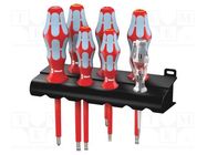 Kit: screwdrivers; insulated; 1kVAC; Phillips,slot; 7pcs. WERA