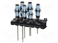 Kit: screwdrivers; hanger; Phillips,slot; Kit: screwdrivers; 6pcs. WERA