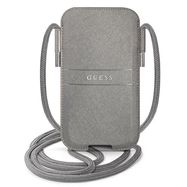 Guess Handbag GUPHLPSASBGR 6.7&quot; grey/grey Saffiano Strap, Guess