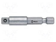 Holder; Overall len: 100mm; Mounting: hexagon 1/4"/ square 3/8" WERA