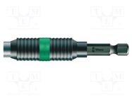 Holder; Overall len: 75mm; Mounting: 1/4" (C6,3mm),1/4" (F6,3mm) WERA