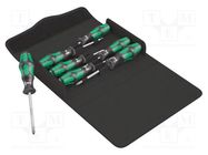 Kit: screwdrivers; Phillips,Pozidriv®,slot,Torx®; case; 7pcs. WERA