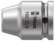 Adapter; Overall len: 35mm; Mounting: 1/2" square,5/16" (C8) WERA