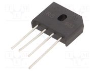 Bridge rectifier: single-phase; Urmax: 200V; If: 6A; Ifsm: 150A DC COMPONENTS