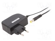 Power supply: switched-mode; mains,plug; 12VDC; 500mA; 6W; Plug: EU SUNNY