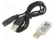 Adapter; USB 1.1; IrDA,USB A plug; transparent; Features: PnP GEMBIRD