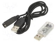 Adapter; USB 1.1; IrDA,USB A plug; black; Features: PnP GEMBIRD
