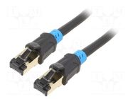 Patch cord; RJ45 plug,both sides; S/FTP; 6; Cu; PVC; black; 5m VENTION