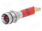 Indicator: LED; recessed; red; 24VDC; Ø8mm; IP67; metal,plastic CML INNOVATIVE TECHNOLOGIES