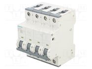 Circuit breaker; 230/400VAC; Inom: 4A; Poles: 4; Charact: C; 6kA SIEMENS