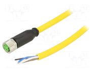 Cable: for sensors/automation; M8; PIN: 4; straight; 5m; plug; 60VDC MURRELEKTRONIK