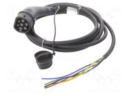 Cable: eMobility; 1x0.5mm2,5x2.5mm2; 480V; 11kW; IP44; three-phase HARTING