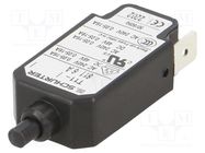 Circuit breaker; Urated: 240VAC; 48VDC; 6A; SPST; Poles: 1; DROP-IN SCHURTER