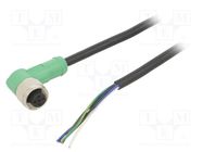 Connection lead; M12; PIN: 5; angled; 5m; plug; 60VAC; 4A; SAC; PVC PHOENIX CONTACT