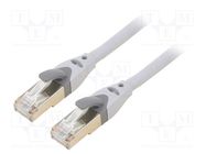 Patch cord; S/FTP; 6a; OFC; PVC; grey; 0.5m; RJ45 plug,both sides VENTION