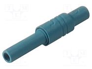 Connector: 4mm banana; socket; 24A; 1kVDC; blue; nickel plated HIRSCHMANN T&M