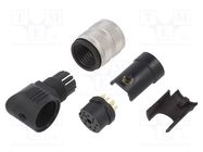 Connector: M16; plug; female; soldering; for cable; PIN: 12; 3A; 32V BINDER
