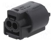 Connector: automotive; plug; female; Micro Quadlock System; PIN: 2 TE Connectivity