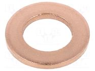 Washer; round; M16; D=30mm; h=3mm; copper; DIN 125A; BN 584 BOSSARD