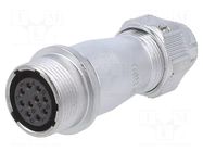 Connector: circular; plug; female; PIN: 10; IP67; WF16; 5÷6.5mm; 5A WEIPU