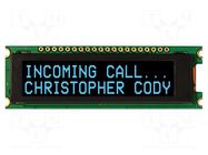 Display: OLED; alphanumeric; 16x2; Dim: 76x24.5x5mm; blue; PIN: 20 NEWHAVEN DISPLAY INTERNATIONAL