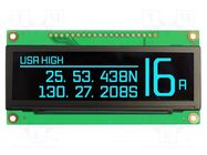 Display: OLED; graphical; 3.12"; 256x64; Dim: 89.2x44x6mm; blue NEWHAVEN DISPLAY INTERNATIONAL