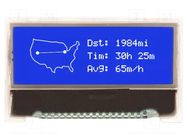 Display: LCD; graphical; 128x32; COG,STN Negative; blue; LED; 1x17 NEWHAVEN DISPLAY INTERNATIONAL