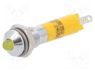 Indicator: LED; prominent; yellow; 24VDC; Ø6mm; IP40; metal,plastic CML INNOVATIVE TECHNOLOGIES
