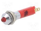 Indicator: LED; prominent; red; 24VDC; Ø6mm; IP40; metal,plastic CML INNOVATIVE TECHNOLOGIES