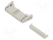 Plug; IDC; female; PIN: 20; straight; for ribbon cable; 1.27mm FISCHER ELEKTRONIK
