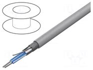 Wire; 1x2x24AWG; RS485; stranded; Cu; Insulation: PVC; grey; 30m BELDEN