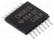 IC: digital; AND; Ch: 4; IN: 2; CMOS; SMD; TSSOP14; 3÷18VDC; -55÷125°C TEXAS INSTRUMENTS