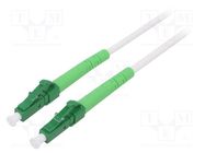 Fiber patch cord; OS2; LC/APC,both sides; 20m; LSZH; white Goobay