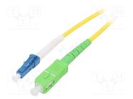 Fiber patch cord; OS2; LC/UPC,SC/APC; 5m; Optical fiber: 9/125um Goobay