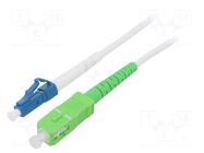 Fiber patch cord; OS2; LC/UPC,SC/APC; 30m; 9/125um; LSZH; white GOOBAY