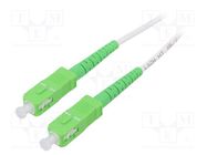 Fiber patch cord; OS2; SC/APC,both sides; 10m; LSZH; white Goobay