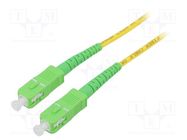 Fiber patch cord; OS2; SC/APC,both sides; 15m; LSZH; yellow Goobay