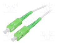 Fiber patch cord; OS2; SC/APC,both sides; 30m; LSZH; white Goobay