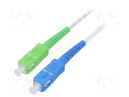 Fiber patch cord; OS2; SC/APC,SC/UPC; 1m; Optical fiber: 9/125um Goobay