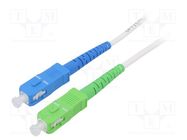 Fiber patch cord; OS2; SC/APC,SC/UPC; 10m; Optical fiber: 9/125um Goobay