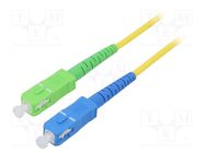 Fiber patch cord; OS2; SC/APC,SC/UPC; 10m; Optical fiber: 9/125um Goobay