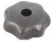 Knob; Ø: 63mm; Int.thread: M10; cast iron; DIN 6336 ELESA+GANTER