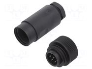 Connector: circular; 250V; 10A; PIN: 7; plug; male; Type: unshielded BINDER