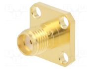 Connector: SMA; socket; female; straight; 50Ω; soldering; PTFE AMPHENOL RF