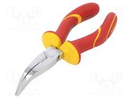 Pliers; insulated,curved,flat; 160mm BETA