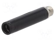 Connector: 4mm banana; socket; 32A; black; nickel plated; M5,screw STÄUBLI