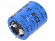 Capacitor: electrolytic; SNAP-IN; 47uF; 400VDC; Ø22x25mm; ±20% VISHAY