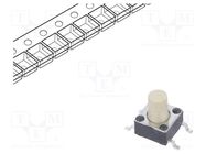 Microswitch TACT; SPST-NO; Pos: 2; 0.05A/12VDC; SMT; none; 2.6N E-SWITCH